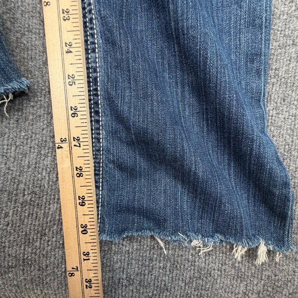 BKE Payton Bootcut Jeans Womens 26R (Fits 29x30) Blue Low Rise Raw Hem Stretch - Picture 10 of 15